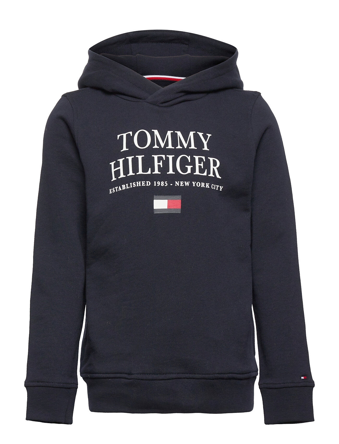 Tommy Hilfiger Th Logo Hoodie Hettegenser Genser Svart Tommy Hilfiger