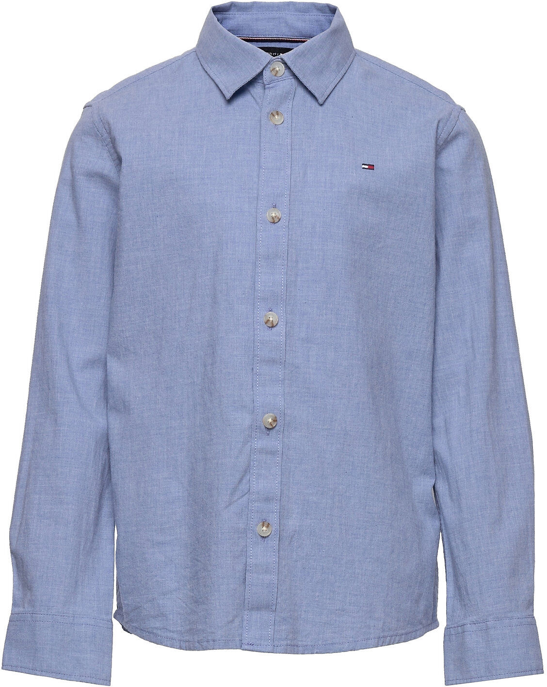 Tommy Hilfiger Th Logo Chambray Shirt Skjorte Blå Tommy Hilfiger