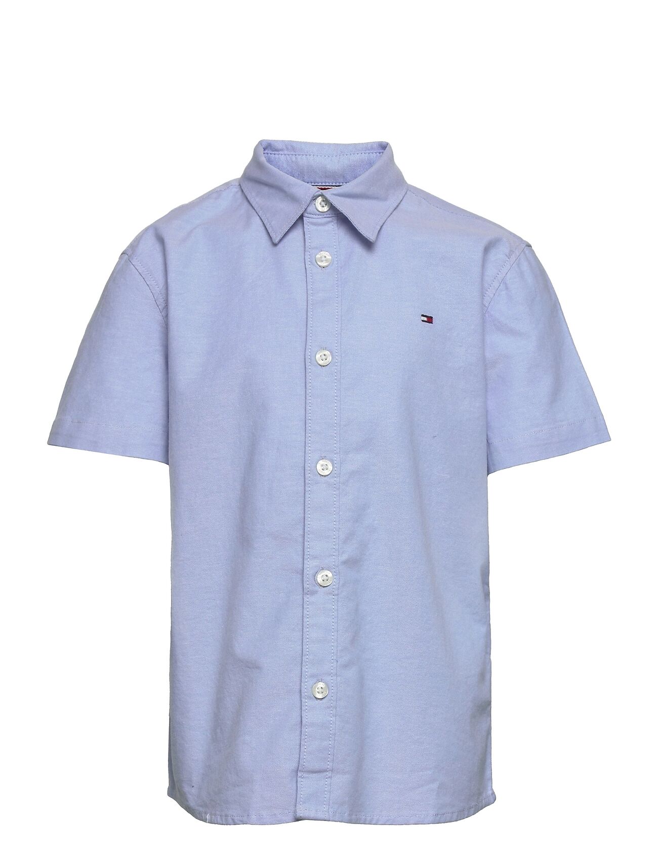 Tommy Hilfiger Stretch Oxford Shirt S/S Skjorte Blå Tommy Hilfiger