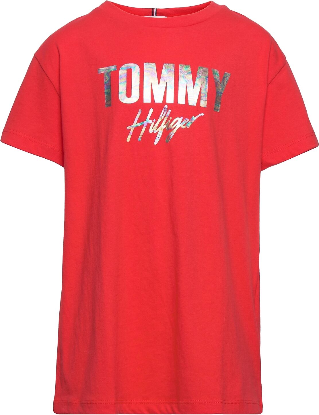 Tommy Hilfiger Tommy Script Tee S/S T-shirts Short-sleeved Rød Tommy Hilfiger