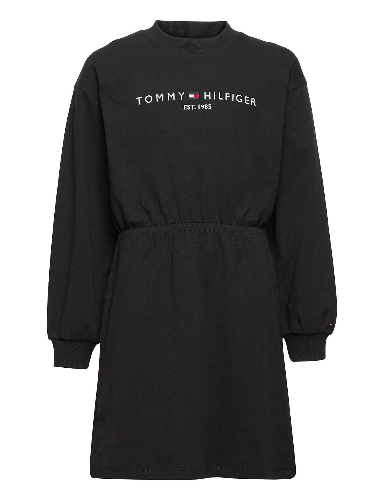 Tommy Hilfiger Essential Sweat Dress Dresses & Skirts Dresses Casual Dresses Long-sleeved Casual Dresses Svart Tommy Hilfiger