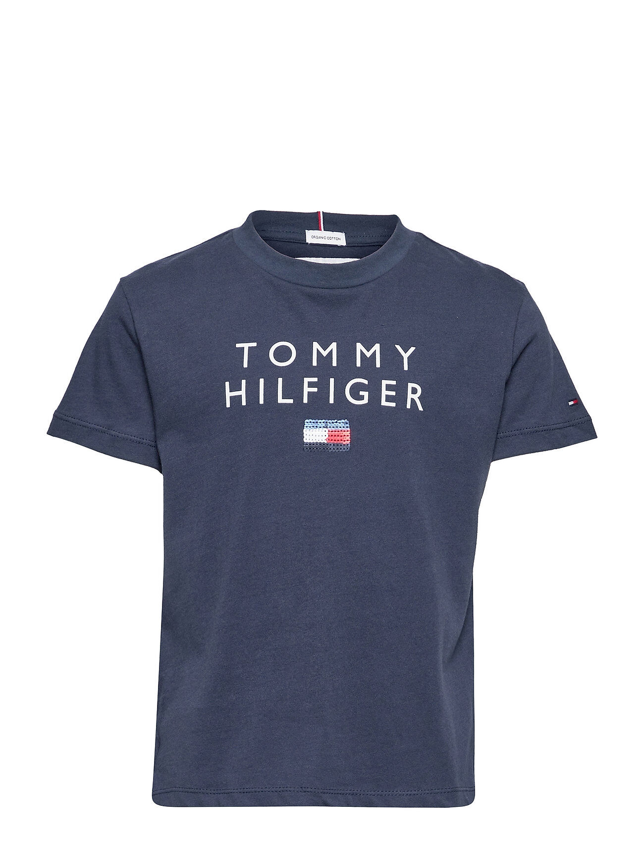 Tommy Hilfiger Tommy Sequins Tee S/S T-shirts Short-sleeved Blå Tommy Hilfiger