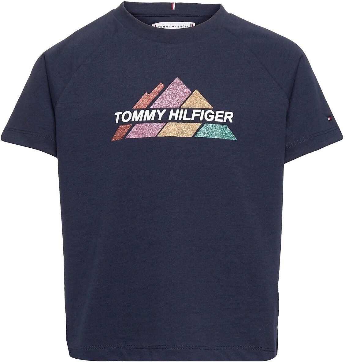 Tommy Hilfiger Glitter Print Tee S/S T-shirts Short-sleeved Blå Tommy Hilfiger