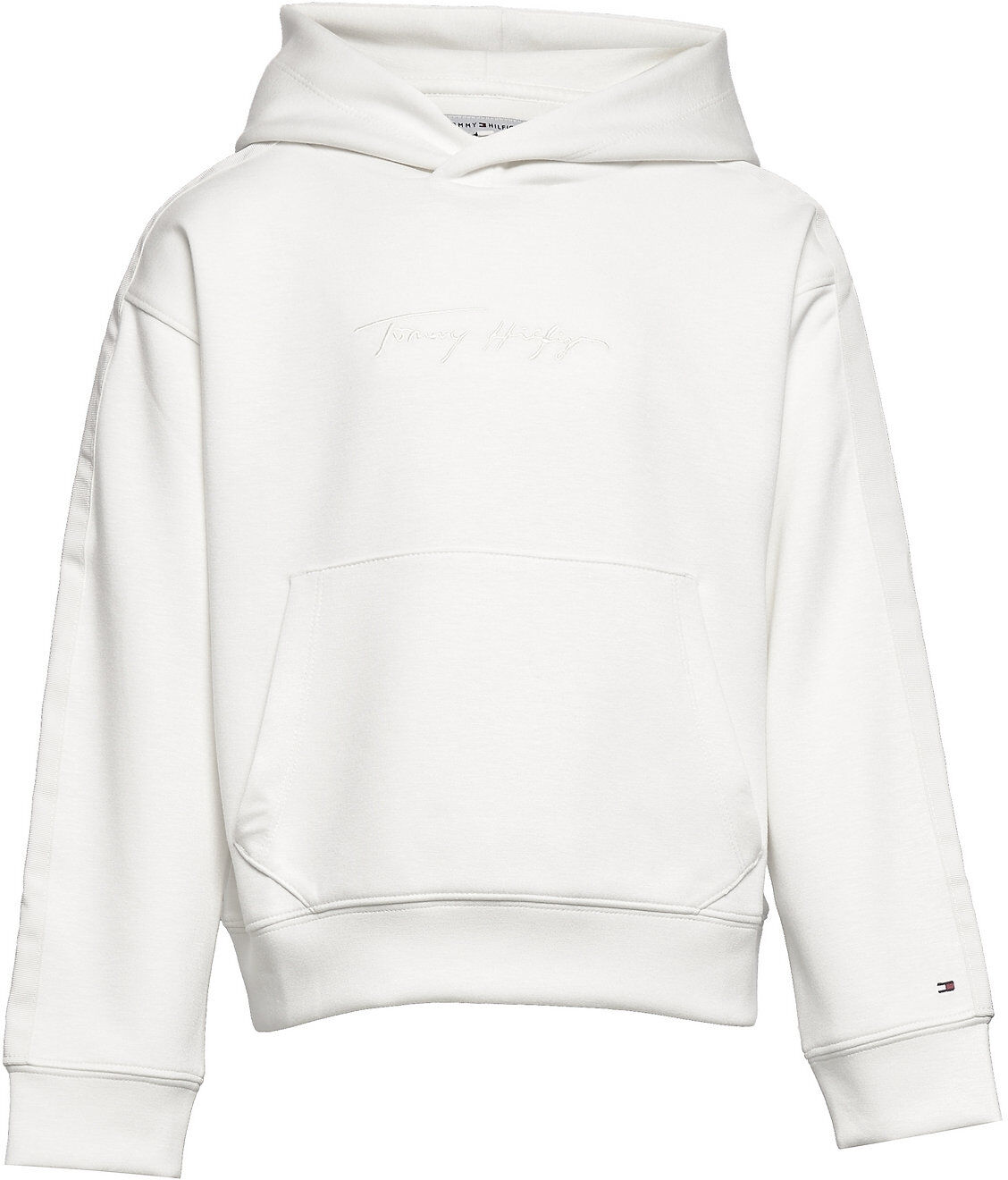 Tommy Hilfiger Ww Dg Signature Hoodie Hettegenser Genser Hvit Tommy Hilfiger