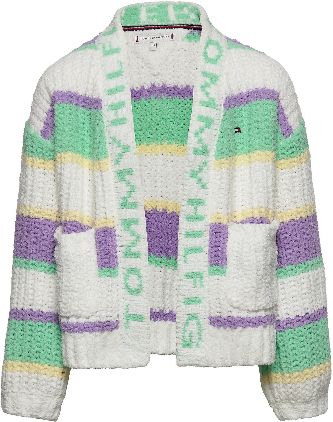 Tommy Hilfiger Fluffy Stripe Cardigan Strikkegenser Cardigan Multi/mønstret Tommy Hilfiger