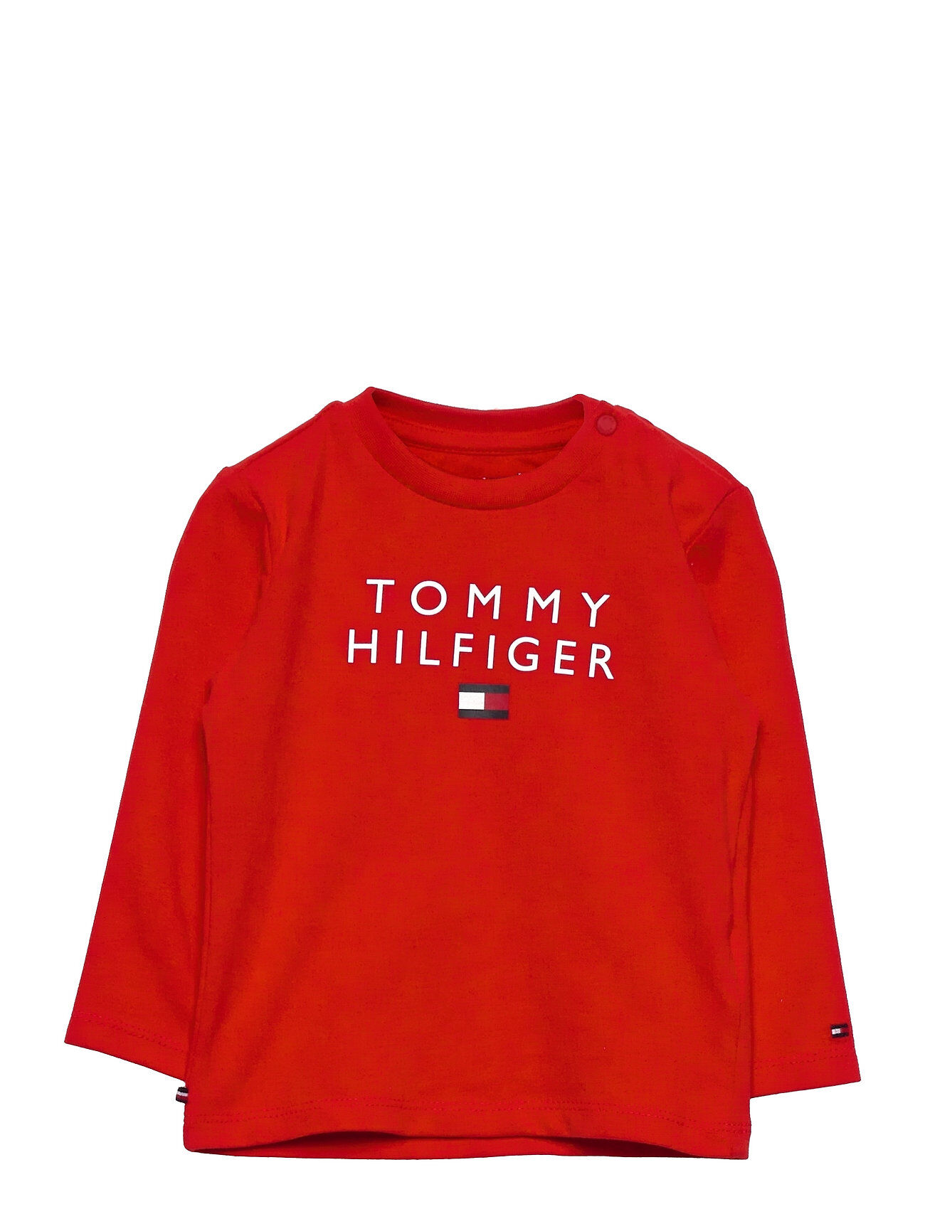 Tommy Hilfiger Baby Logo Tee L/S T-shirts Long-sleeved T-shirts Oransje Tommy Hilfiger