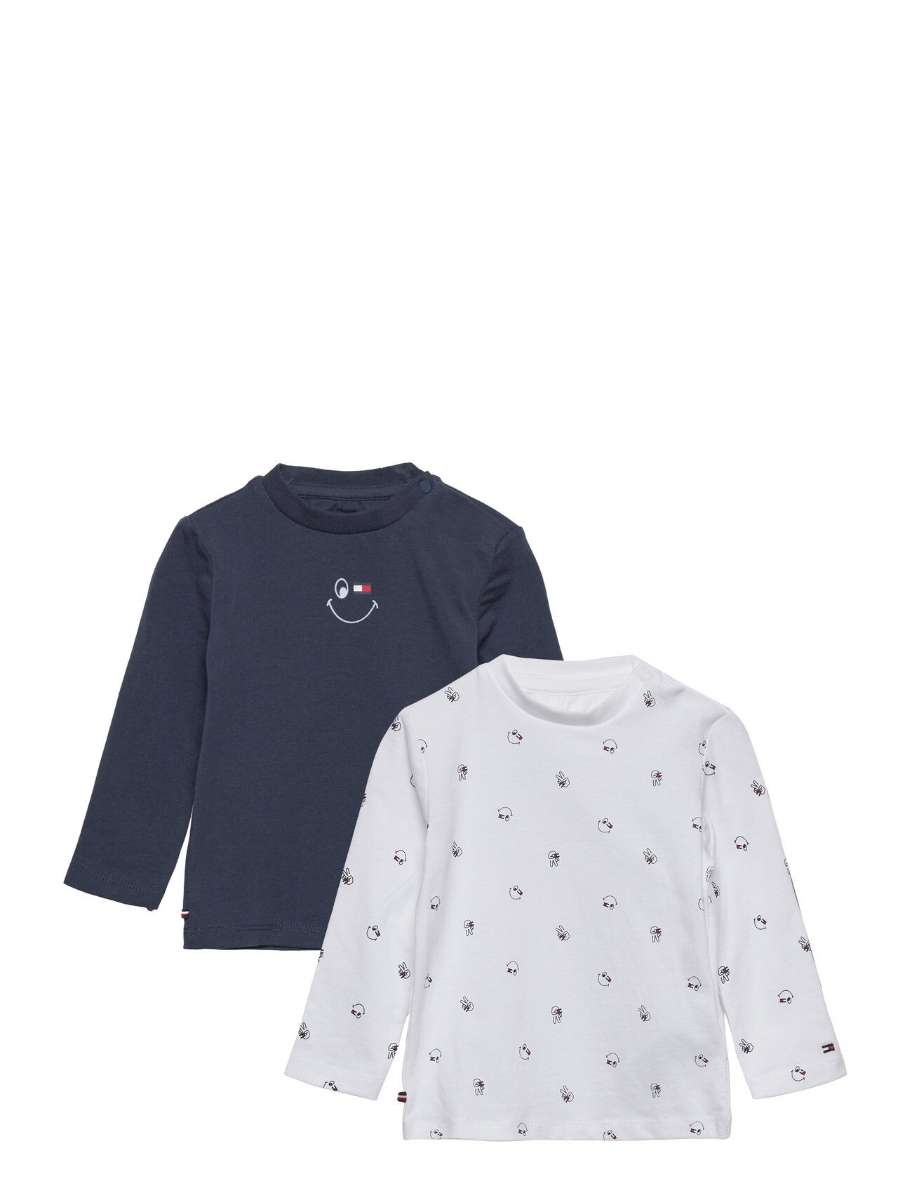 Tommy Hilfiger Baby 2 Pack Tee Giftbox T-shirts Long-sleeved T-shirts Multi/mønstret Tommy Hilfiger