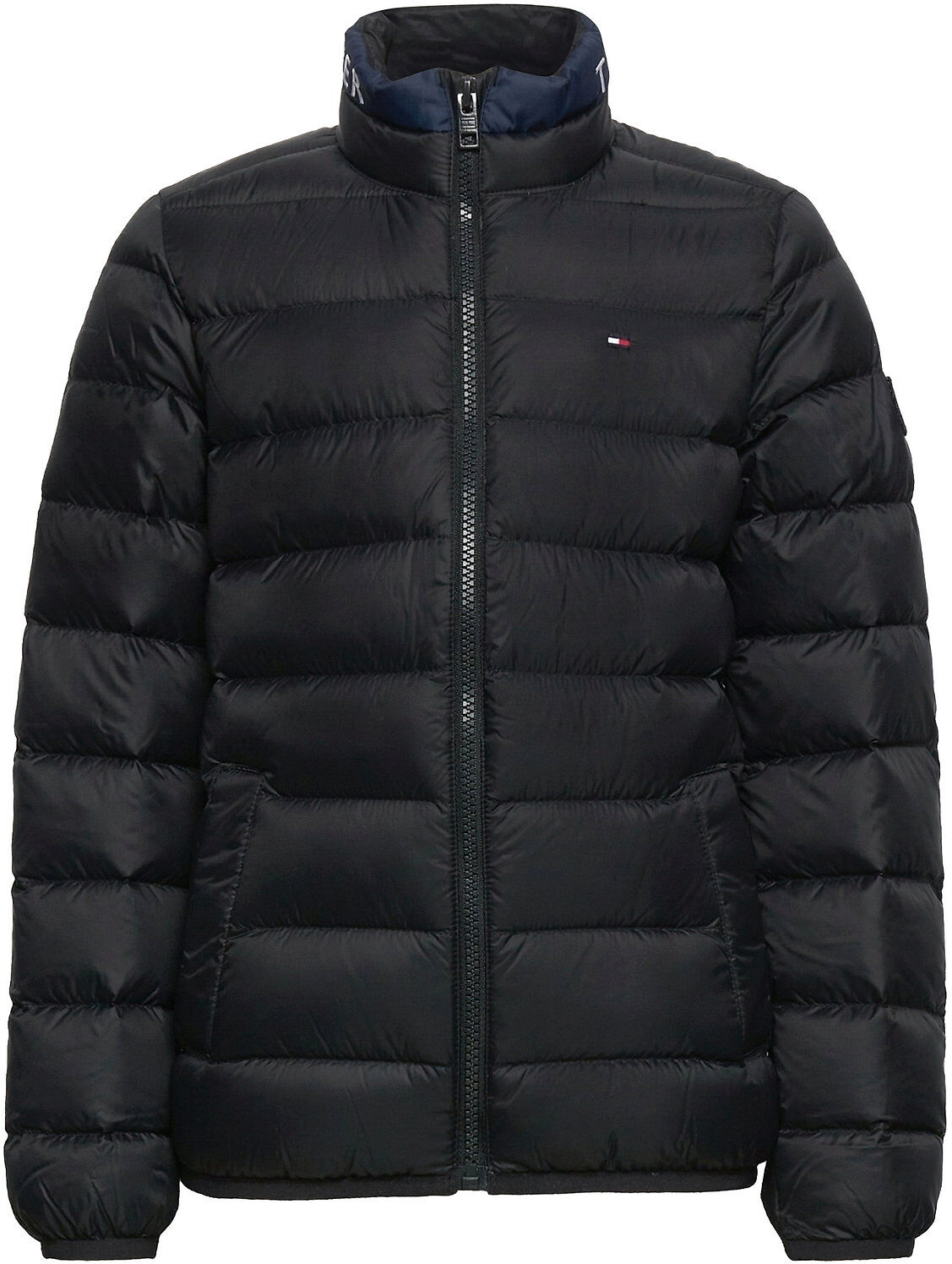 Tommy Hilfiger Unisex Light Down Jacket Fôret Jakke Svart Tommy Hilfiger