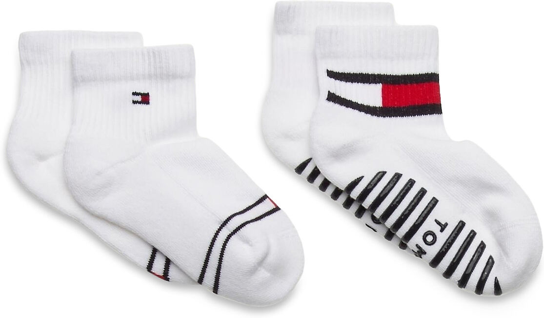 Tommy Hilfiger Th Baby Sock 2P Flag Sock Socks & Tights Socks Hvit Tommy Hilfiger