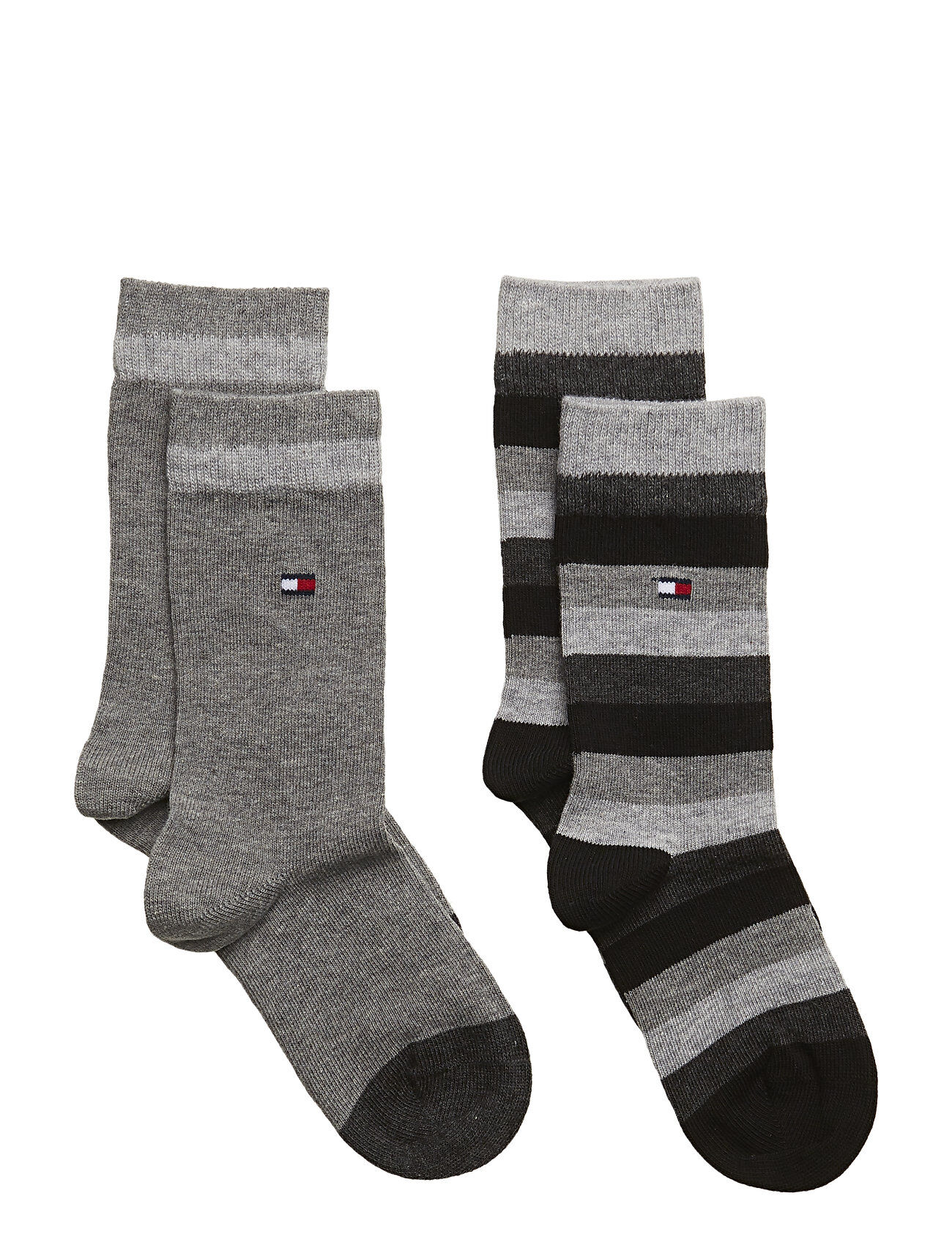 Tommy Hilfiger Th Kids Basic Stripe Sock 2P Socks & Tights Socks Grå Tommy Hilfiger