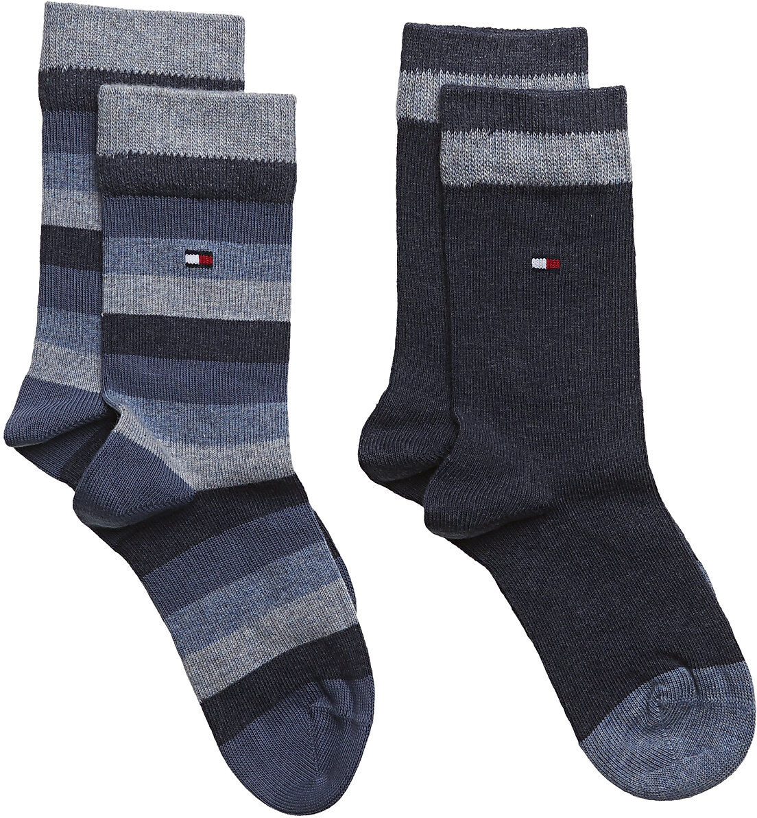 Tommy Hilfiger Th Kids Basic Stripe Sock 2P Socks & Tights Socks Blå Tommy Hilfiger