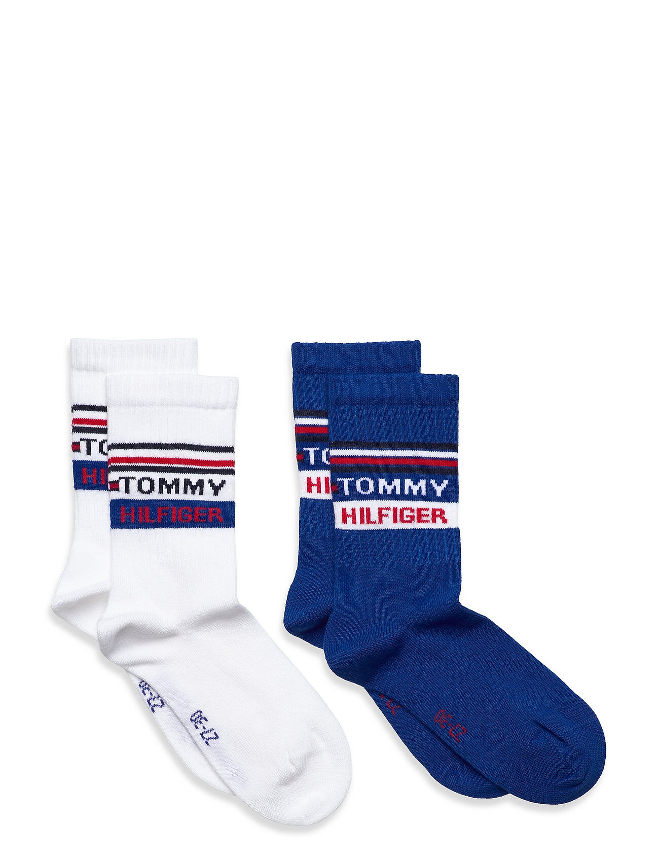 Tommy Hilfiger Th Kids Sock 2P Logo Ribbon Socks & Tights Socks Multi/mønstret Tommy Hilfiger