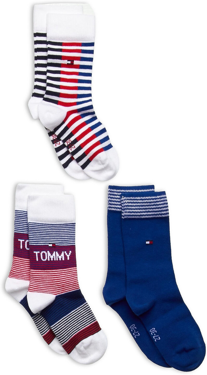 Tommy Hilfiger Th Kids Sock 3P Giftbox Socks & Tights Socks Multi/mønstret Tommy Hilfiger