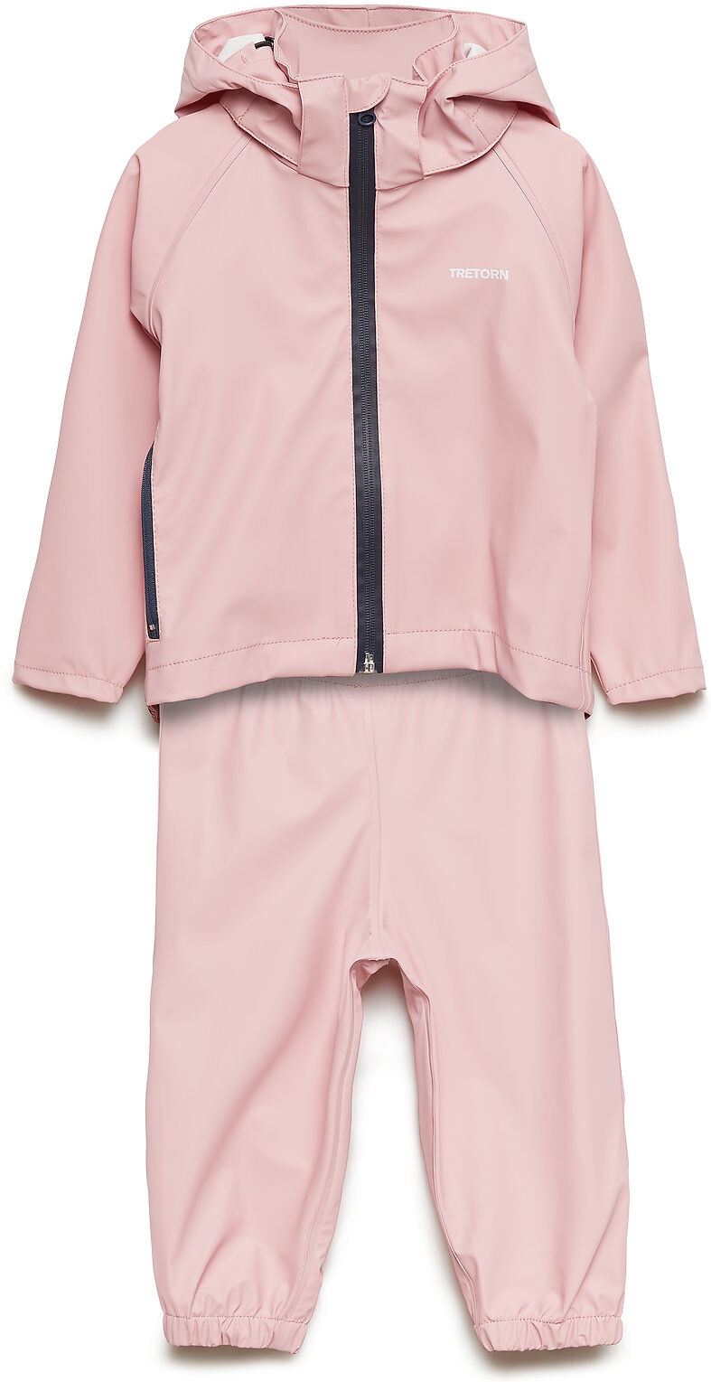 Tretorn Kids Packable Rainset Outerwear Coveralls Rainwear Sets & Coveralls Rosa Tretorn