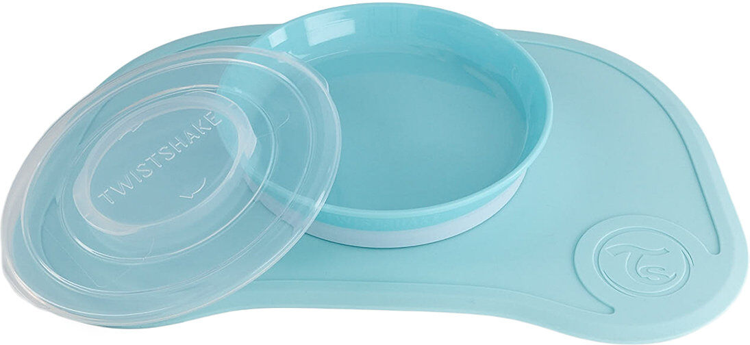 Twistshake Click Mat + Plate 6+M Pastel Blue Home Meal Time Plates & Bowls Plates Blå Twistshake