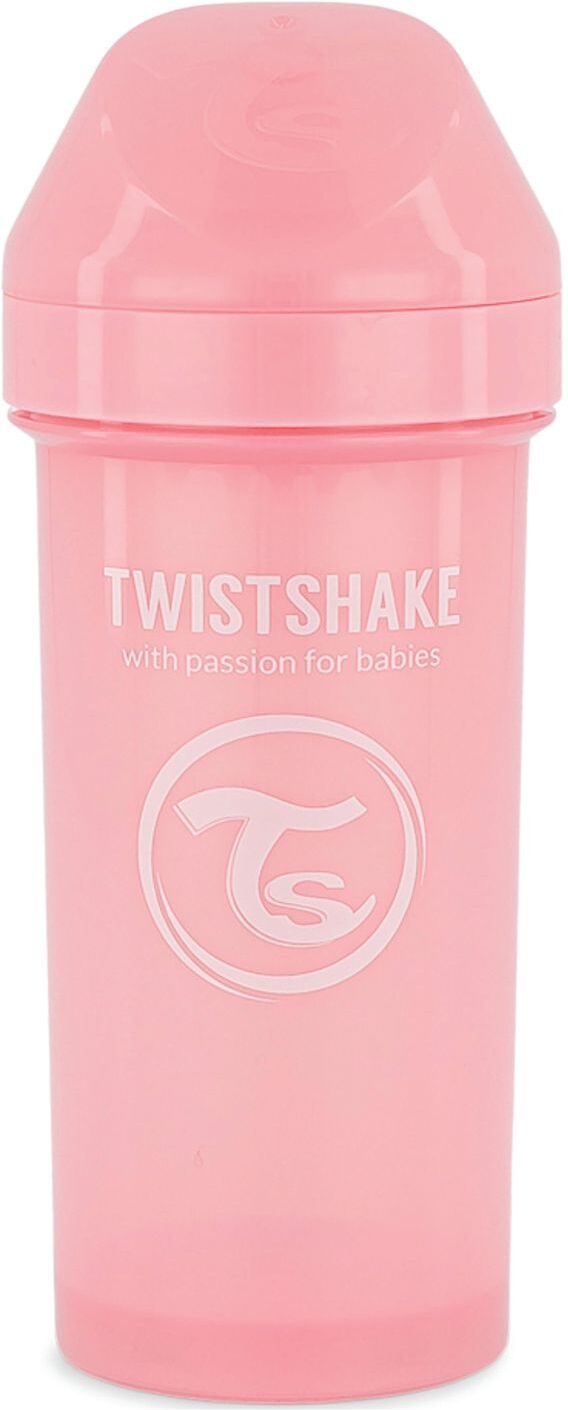 Twistshake Kid Cup 360Ml 12+M Pastel Pink Home Meal Time Cups & Mugs Sippy Cups Rosa Twistshake