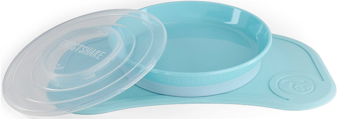 Twistshake Click-Mat Mini + Plate Pastel Blue Home Meal Time Plates & Bowls Plates Blå Twistshake