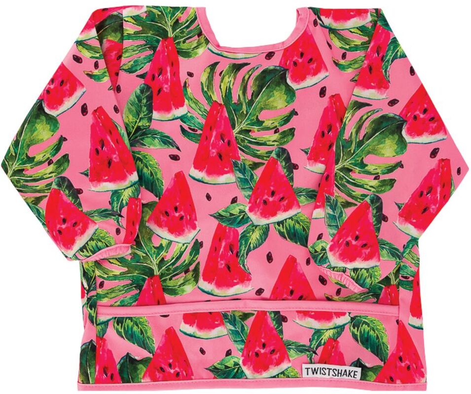 Twistshake Long Sleeve Bib Watermelon Home Meal Time Bibs Rosa Twistshake