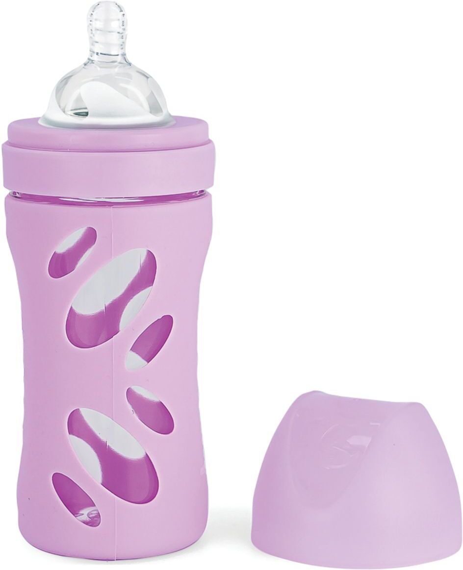 Twistshake Anti-Colic Glass Bottle 260Ml Pastel Purple Baby & Maternity Baby Feeding Baby Bottles Lilla Twistshake