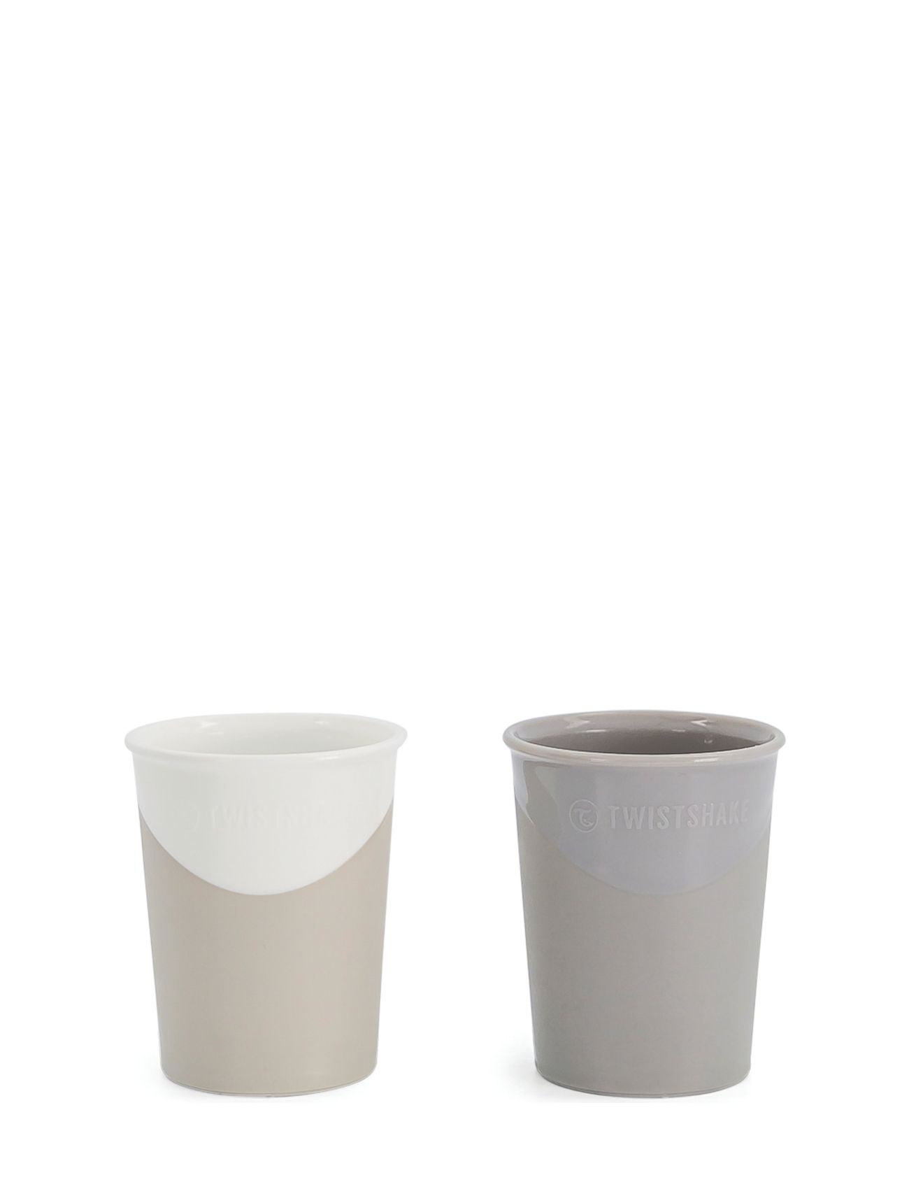 Twistshake 2X Cup 170Ml 6+M Pastel Grey White Home Meal Time Cups & Mugs Cups Grå Twistshake