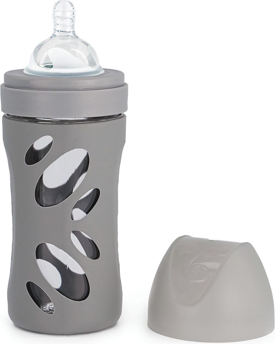 Twistshake Anti-Colic Glass Bottle 260Ml Pastel Grey Baby & Maternity Baby Feeding Baby Bottles Grå Twistshake