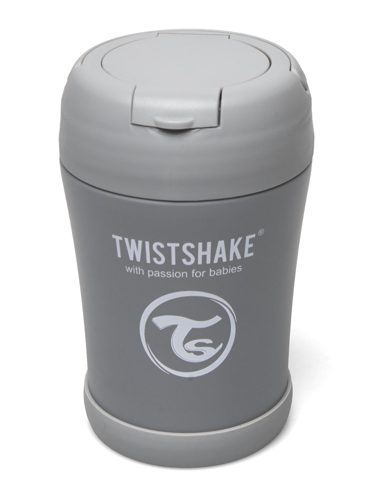 Twistshake Insulated Food Container 350Ml Pastel Grey Home Meal Time Thermoses Grå Twistshake