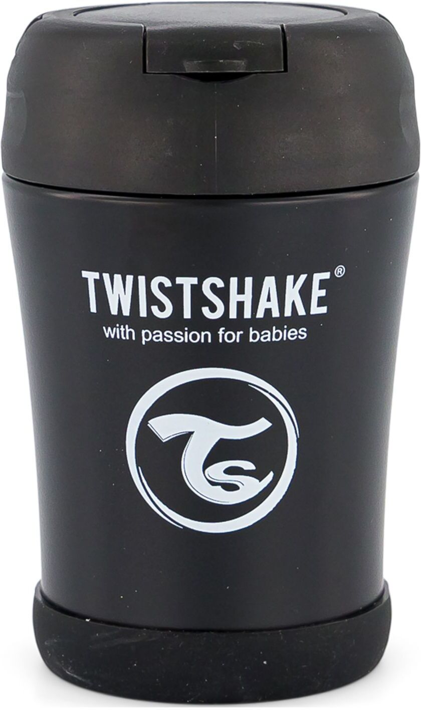 Twistshake Insulated Food Container 350Ml Black Home Meal Time Thermoses Svart Twistshake