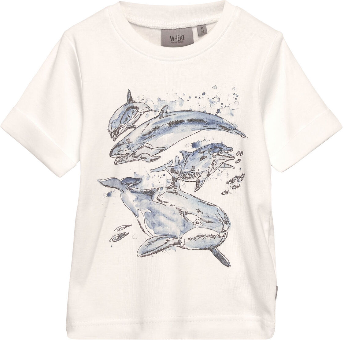 Wheat T-Shirt Whales T-shirts Short-sleeved Hvit Wheat