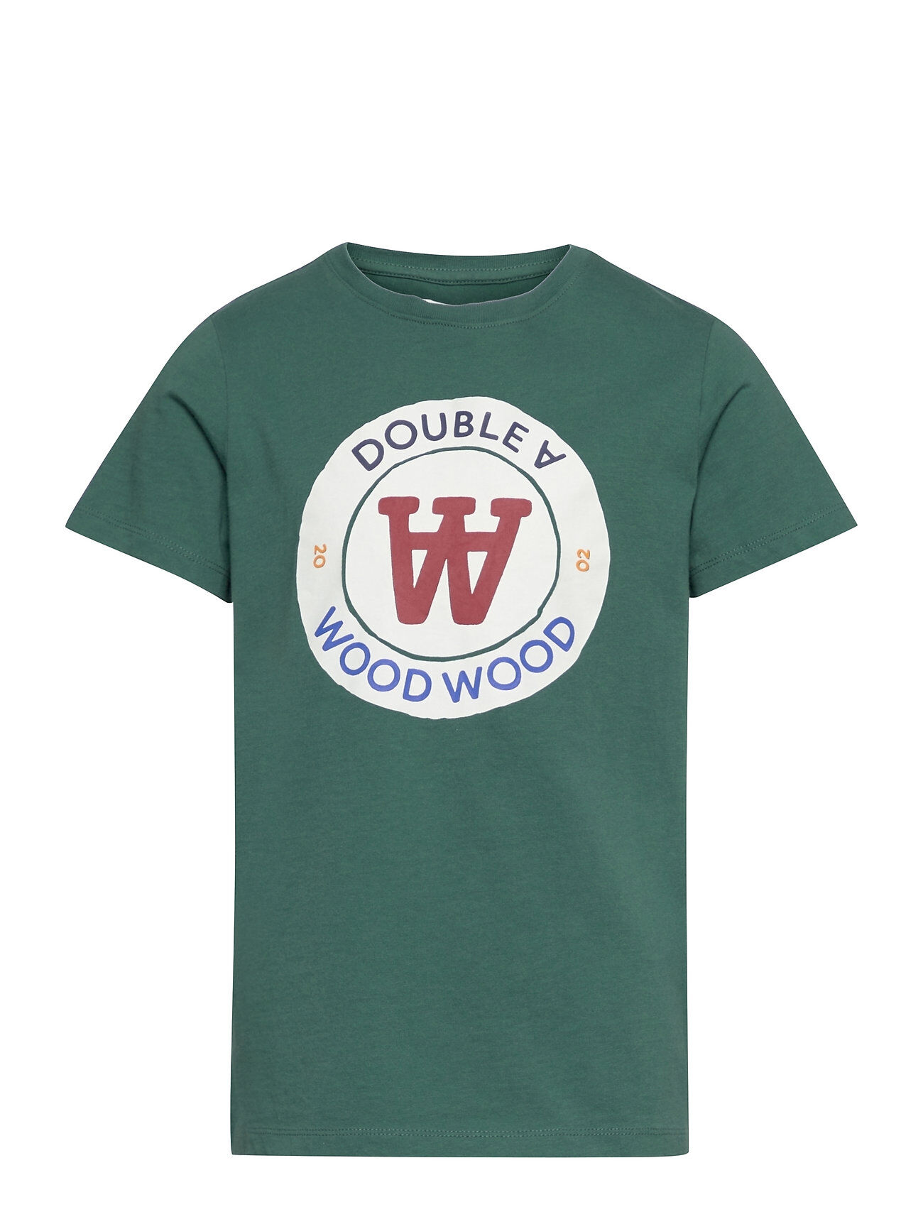 Wood Wood Ola Crest Kids T-Shirt T-shirts Short-sleeved Grønn Wood Wood