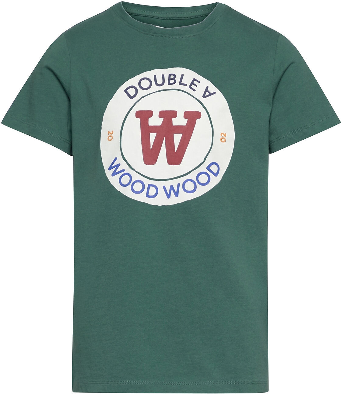 Wood Wood Ola Crest Kids T-Shirt T-shirts Short-sleeved Grønn Wood Wood