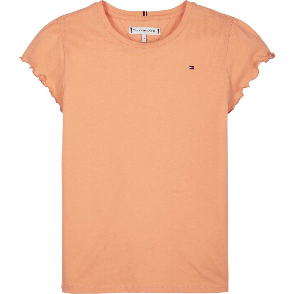 Tommy Hilfiger Essential Ruffle SS T-skjorte Oransje Female
