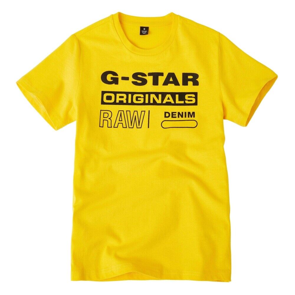 G-Star Raw Originals Logo T-skjorte Gul Male