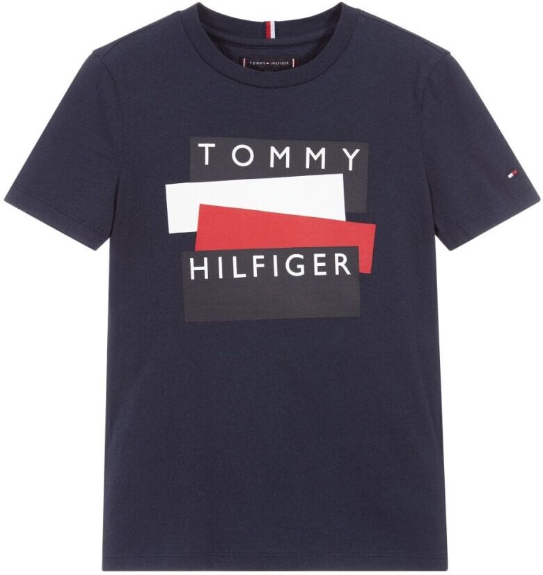 Tommy Hilfiger Sticker SS T-skjorte Blå Male