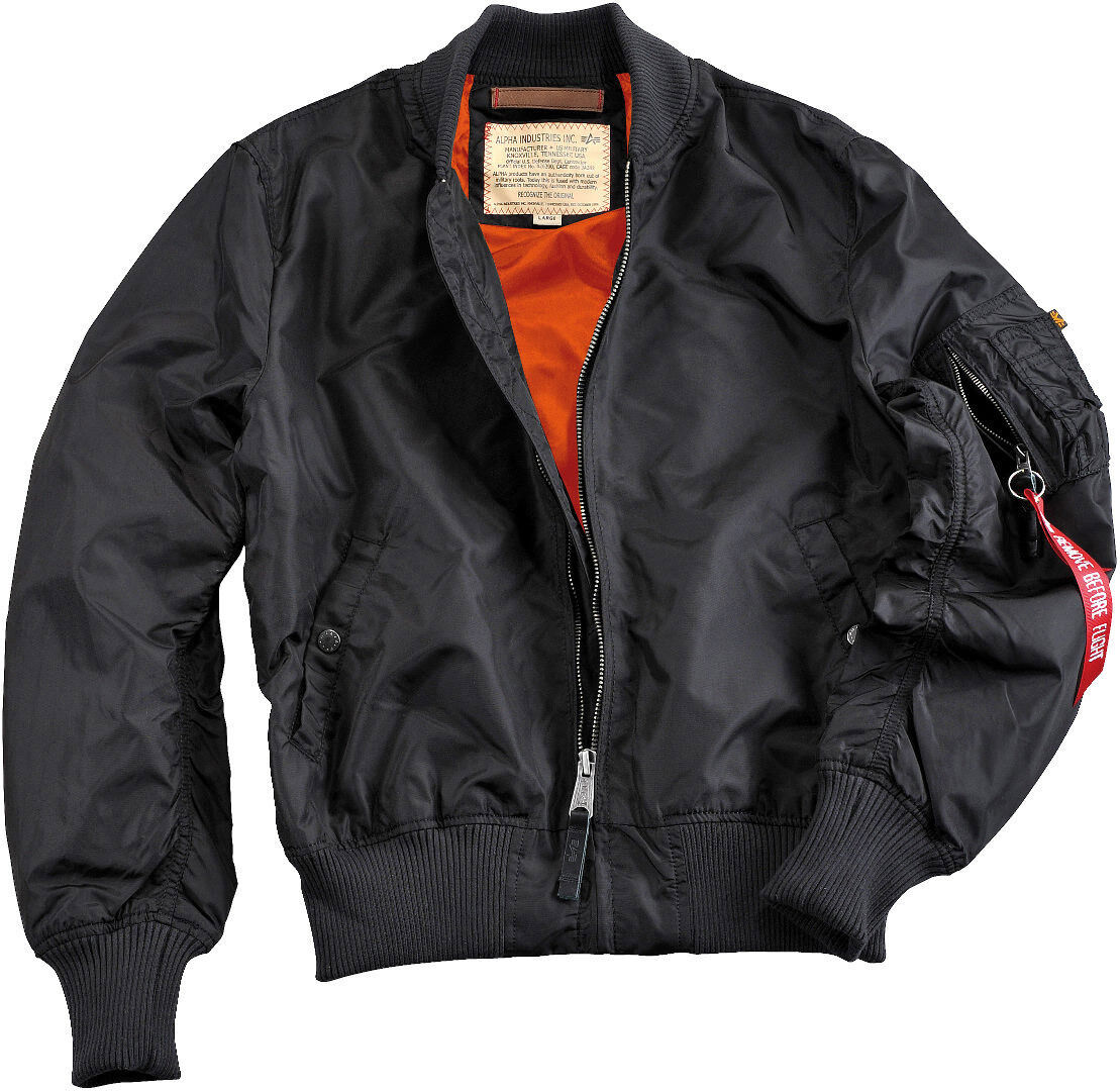 Alpha Industries MA-1 TT Jakke til barn 158 164 Svart