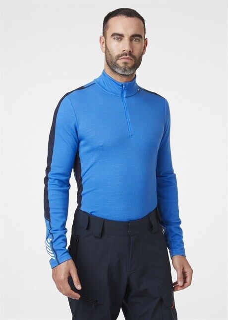 Helly Hansen Lifa merino lightweight 1/2 zip, herre Electric Blue  M