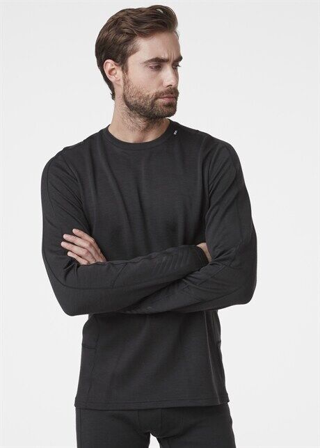 Helly Hansen Lifa merino lightweight crew, herre Black  L