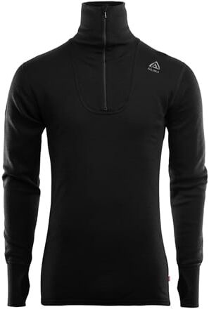 Aclima DoubleWool Polo zip, M's Jet Black Marengo  S