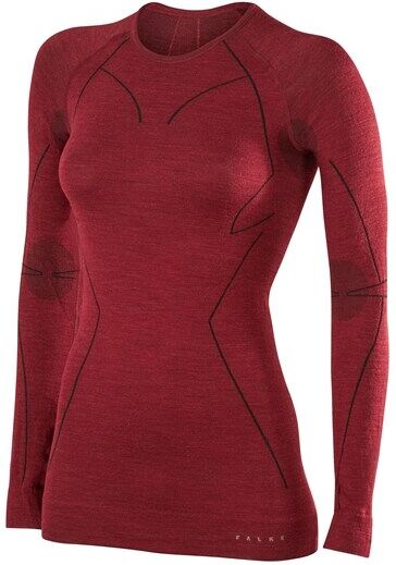 Falke Women LS Crewneck Shirt Wool-Tech Ruby  S