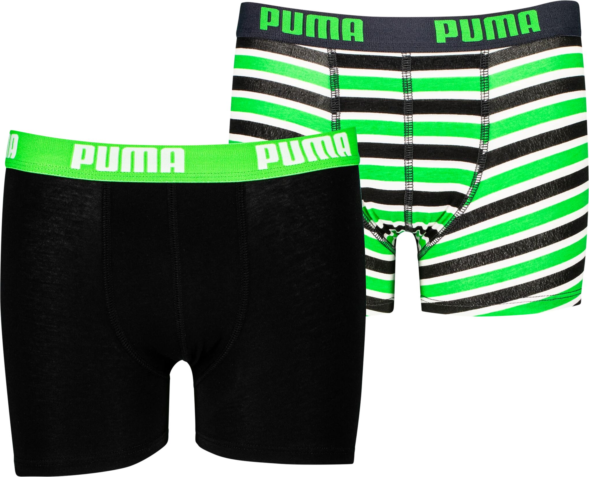 Puma Basic Boxer Printed Stripe 2PK, boxer Junior 128 Classic Green