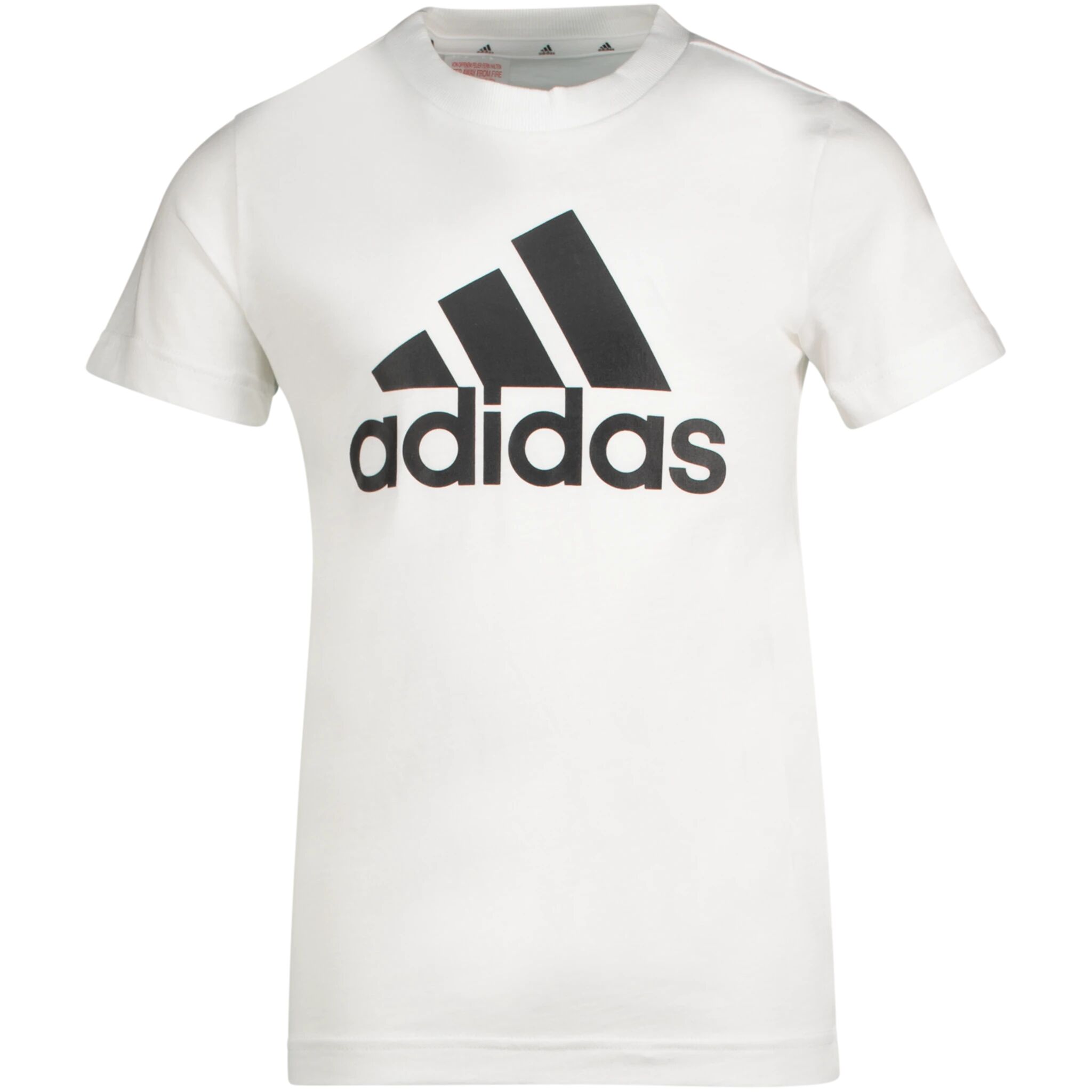 adidas Essential Big Logo Tee, t-skjorte junior 128 WHITE/BLACK