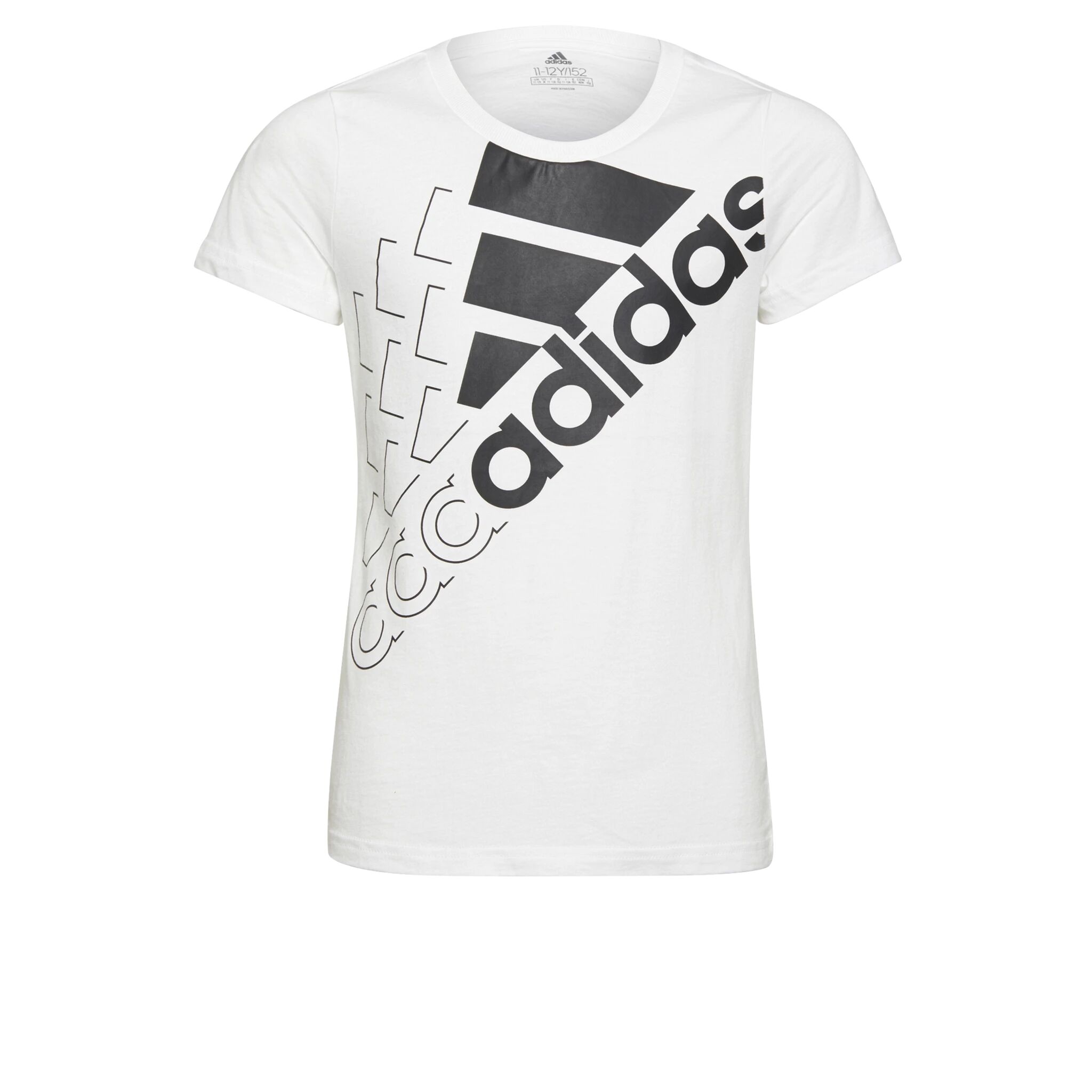 adidas Essential Logo Tee, t-skjorte junior 152 WHITE/BLACK
