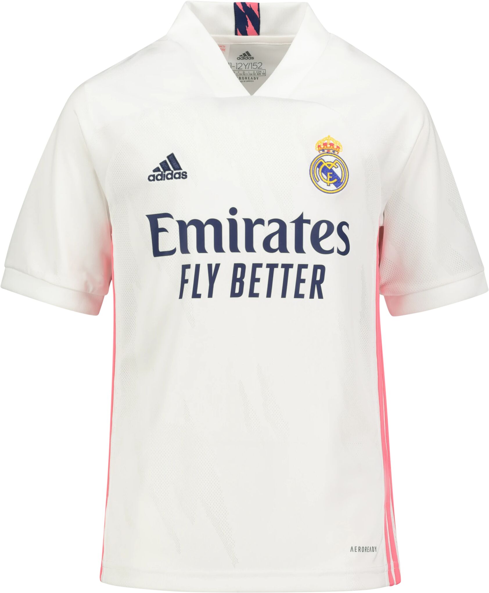 adidas Real Madrid Home Jersey 20/21, fotballdrakt junior 140 White