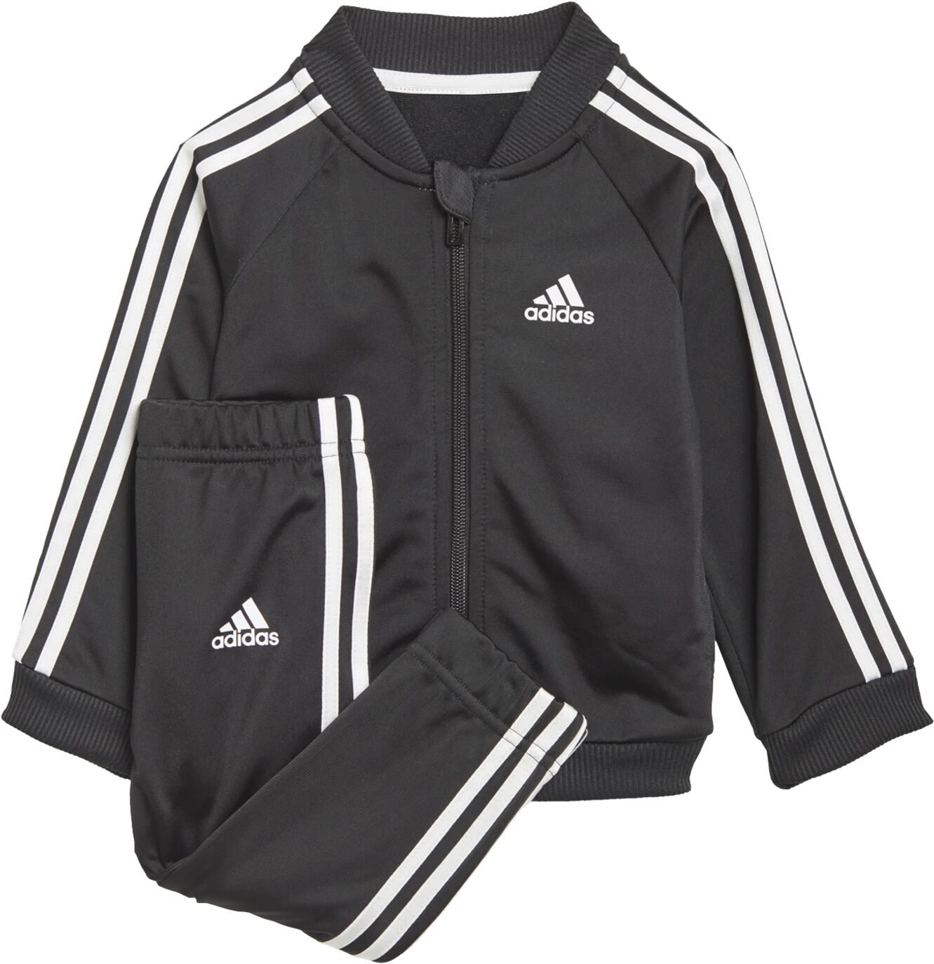 adidas Infant 3 Stripes Tracksuit Tricot, joggedress barn 104 BLACK/WHITE