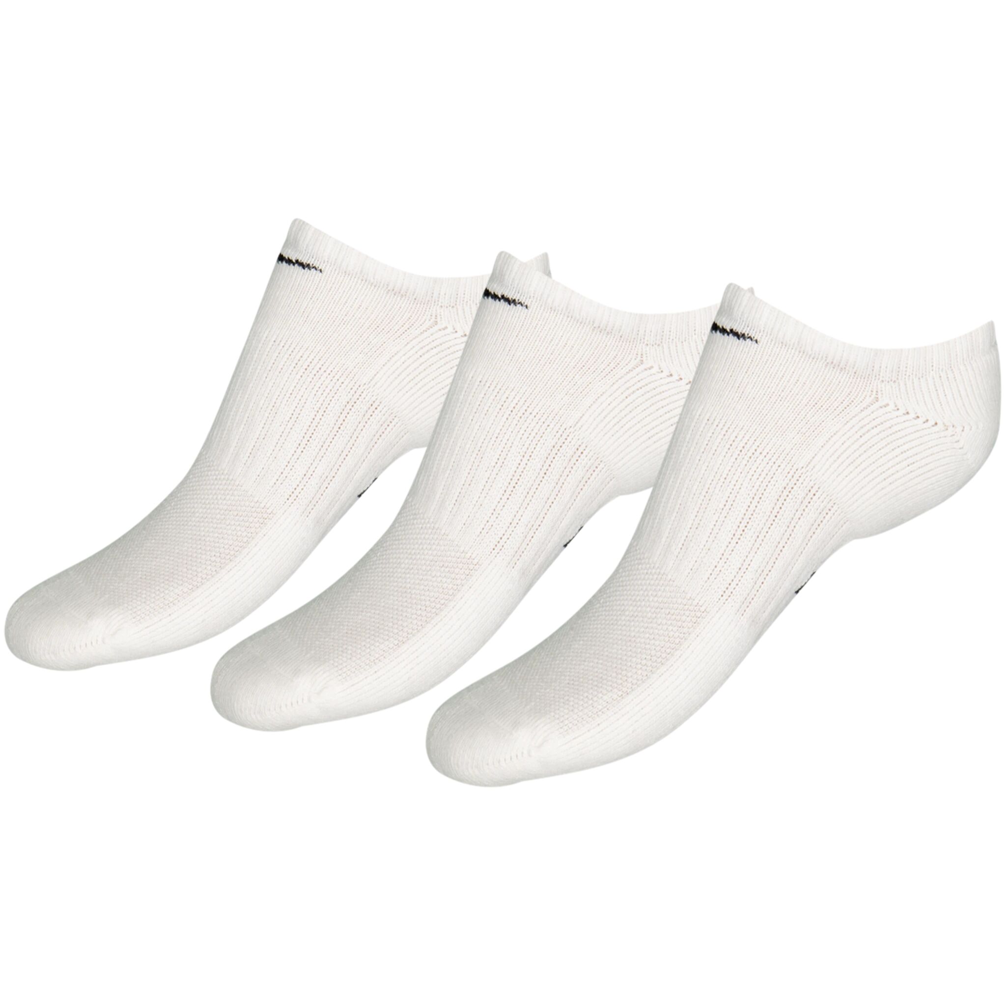 Nike Everyday Cushioned No-Show Socks 3PK, sokker unisex S WHITE/BLACK