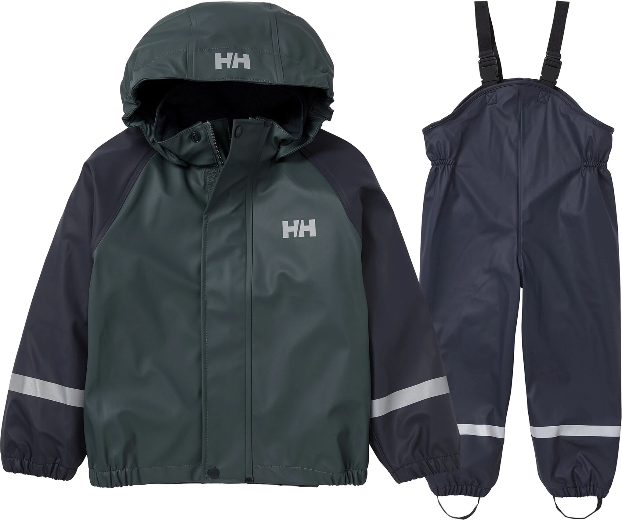 Helly Hansen K Bergen Fleece Pu Rainset, regnsett barn 1 597 NAVY