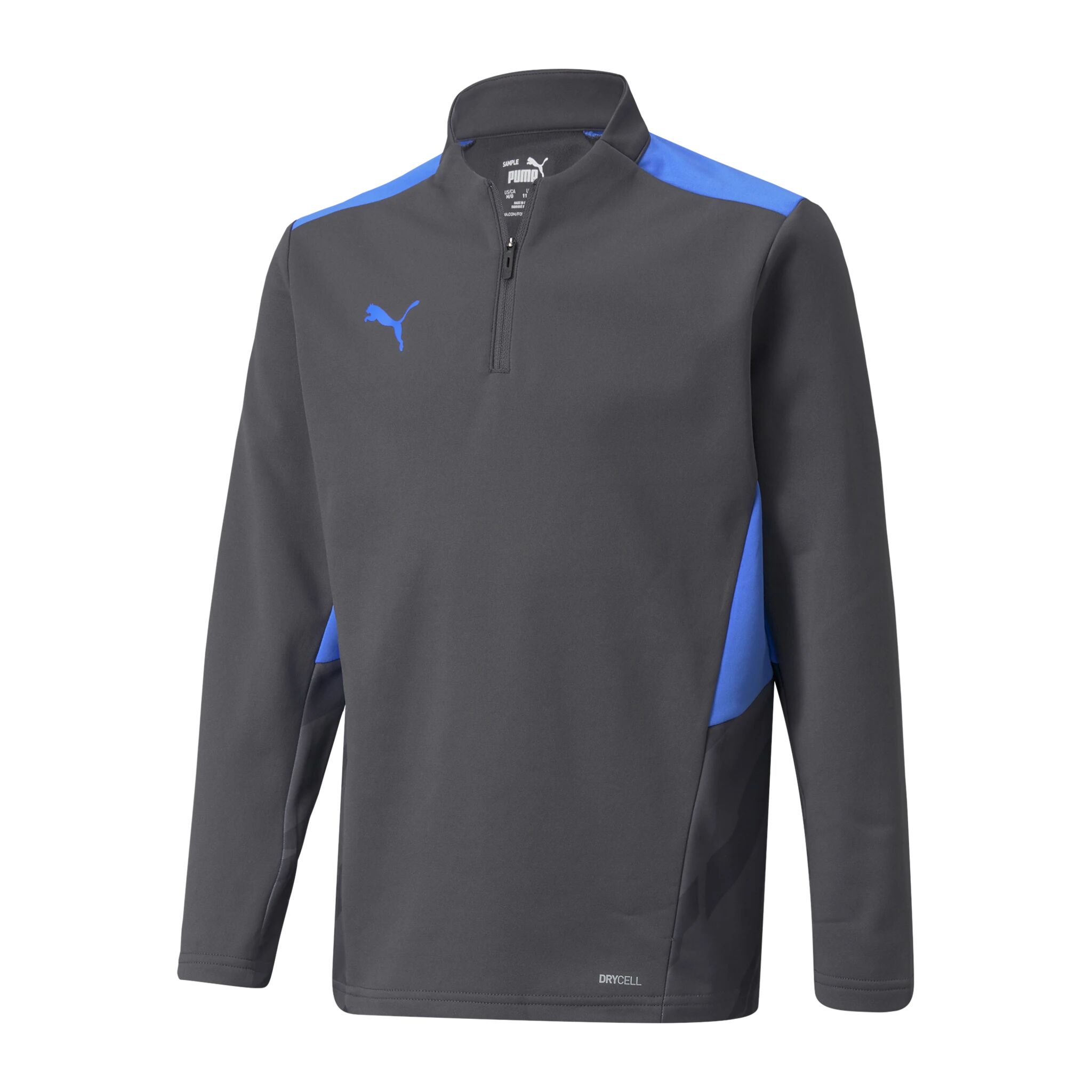 Puma individualCUP Training 1/4 Zip Top Jr, treningsgenser junior 164 Asphalt-bluemazing