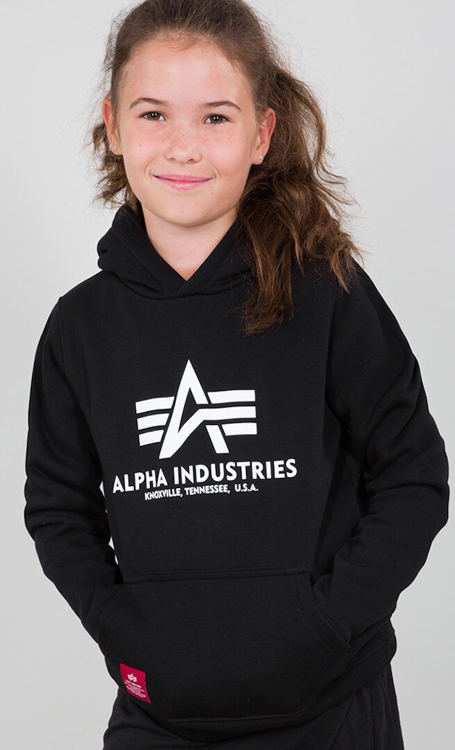 Alpha Industries Basic Bluza Z Kapturem Dla Dzieciczarny