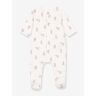 Pijama coelhos, para bebé, em tubique, da Petit Bateau branco