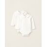 ZY BABY Pack 2 Bodies com Gola Colegial para Recém-Nascida, Branco