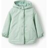 ZY Parka de Sarja com Capuz para Menina, Verde Claro